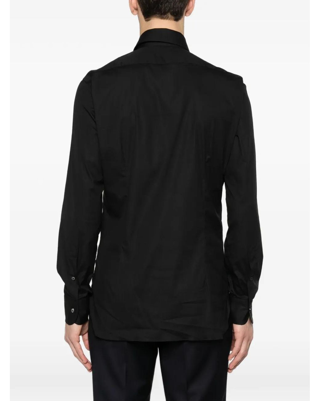 Barba Napoli Black Buttoned Shirt for men