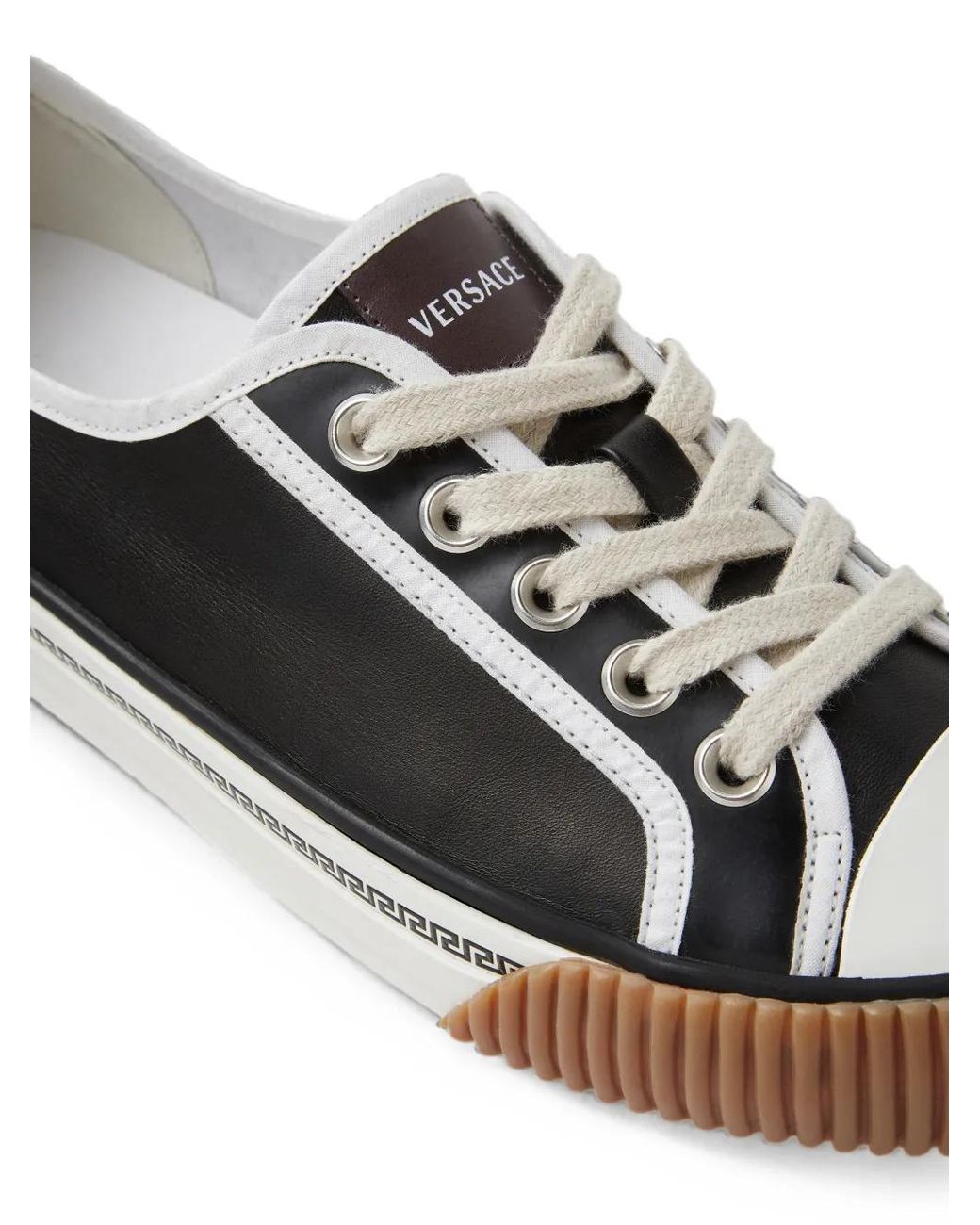 Versace White Goliath Nappa Trainers for men