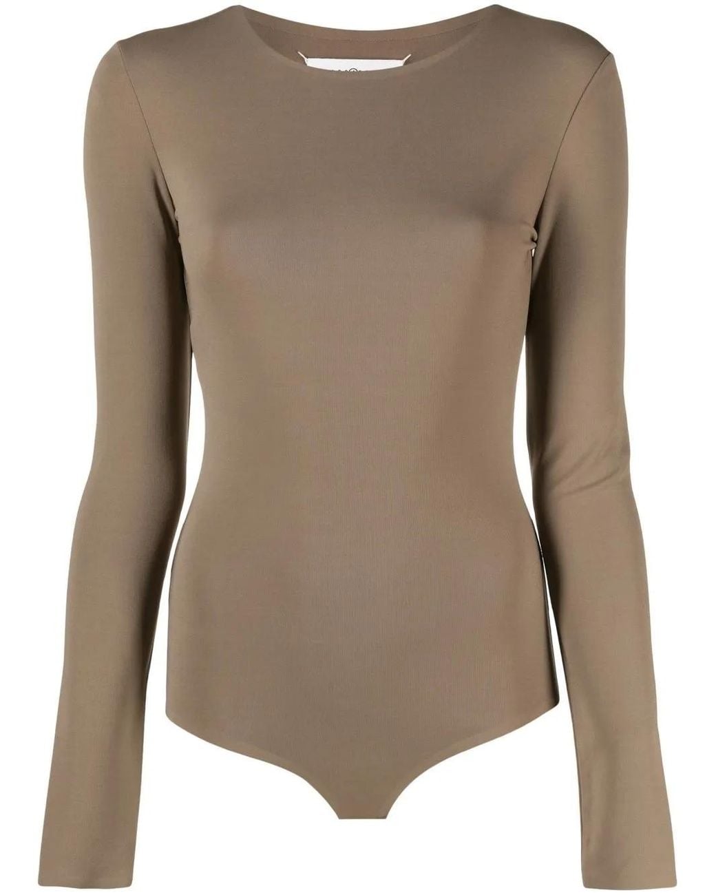 Maison Margiela Brown Long-sleeve Bodysuit