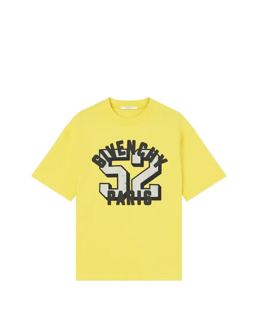 Givenchy Yellow Logo-Print Boxy-Fit T-Shirt for men