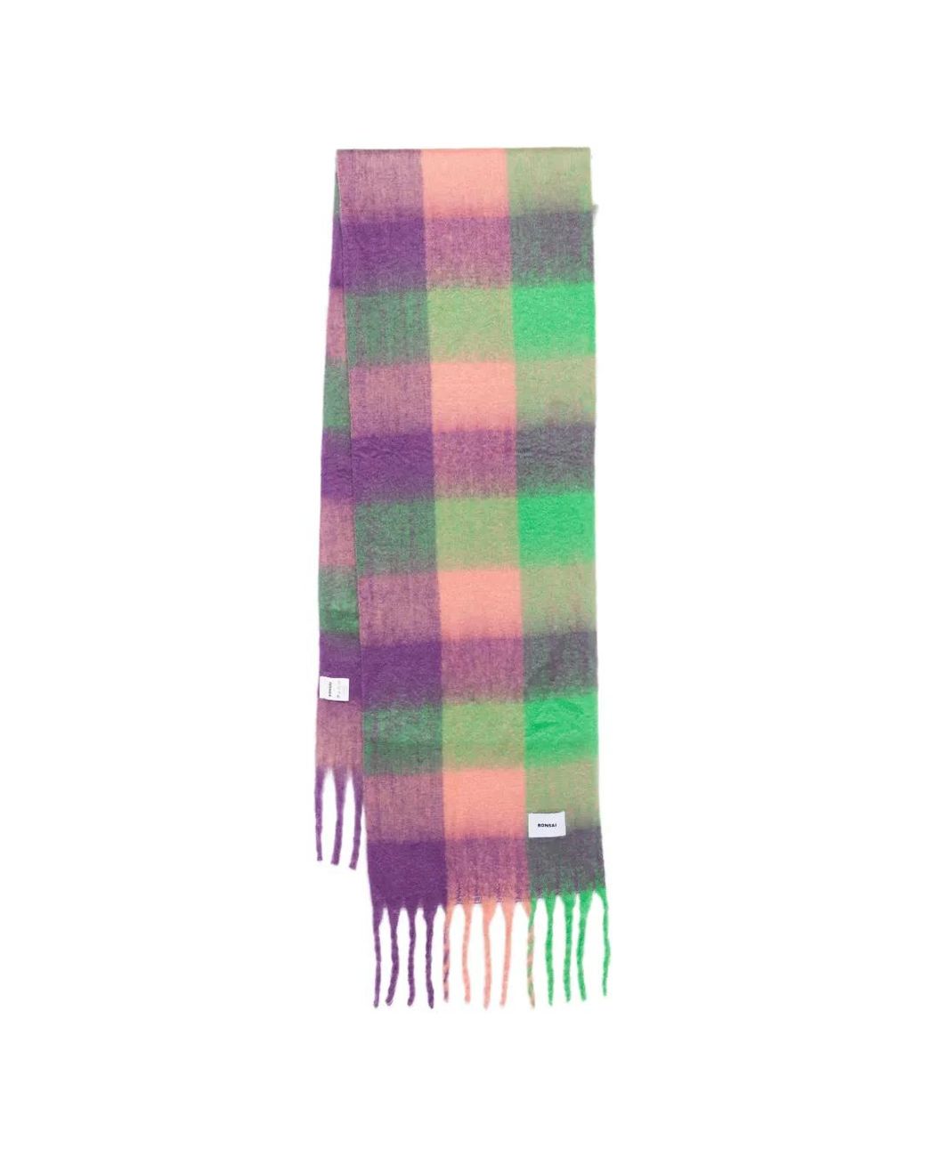 Bonsai White Checked Scarf for men