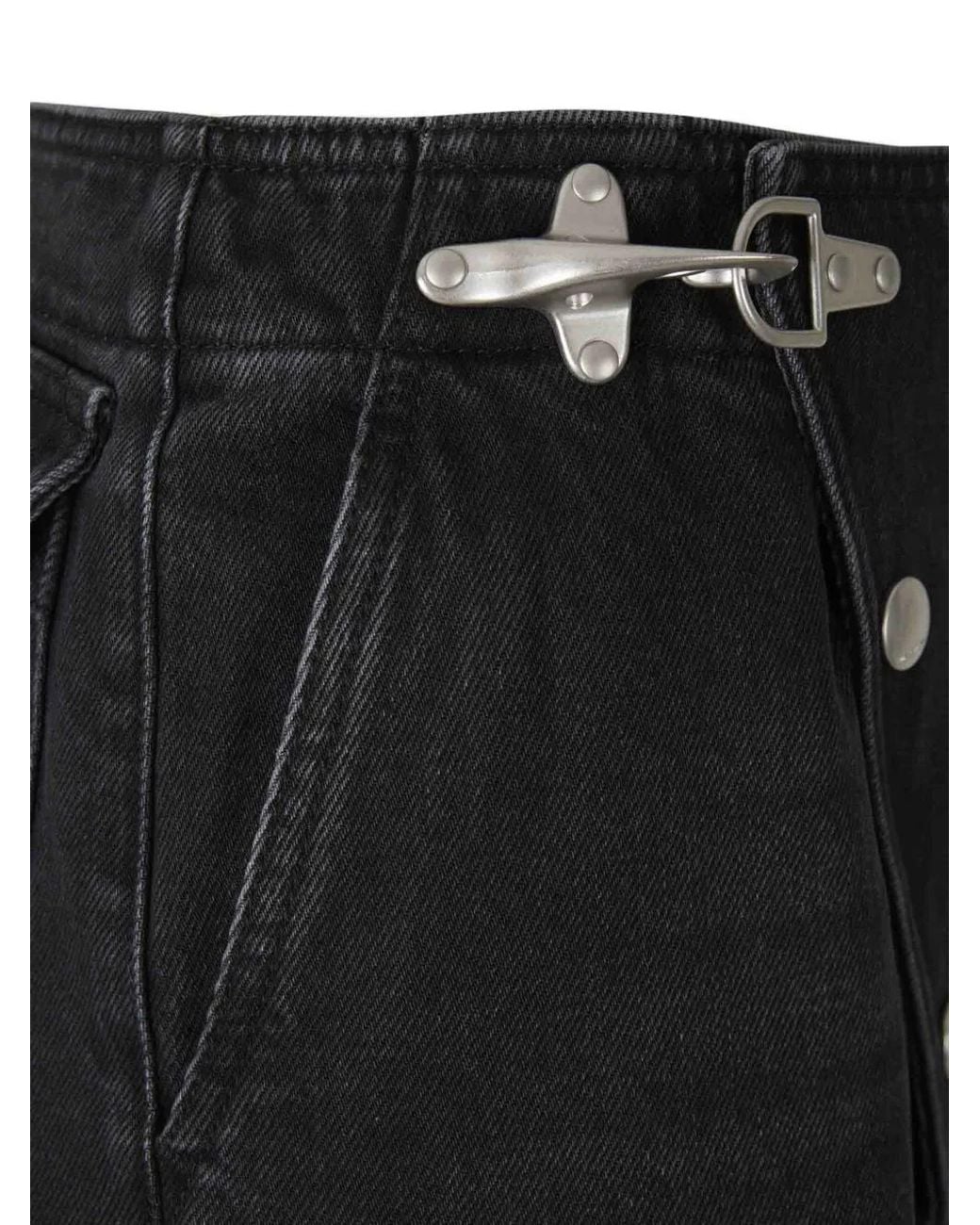 Marni Black Buckle-Detail Jeans
