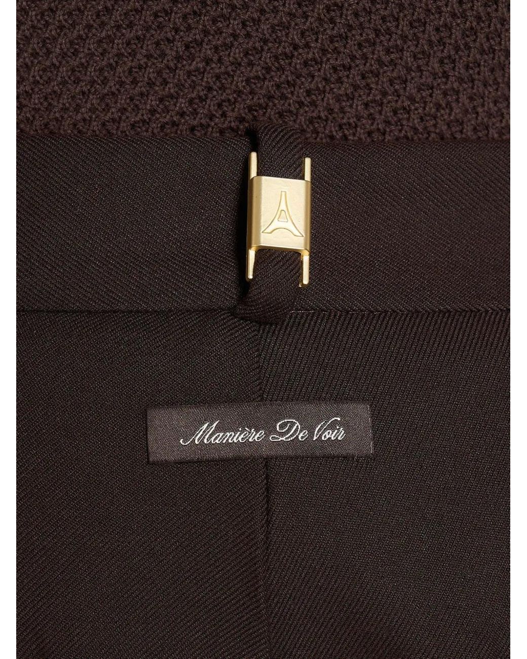 Manière De Voir Black Hubertin Slim Fit Tailored Trousers for men