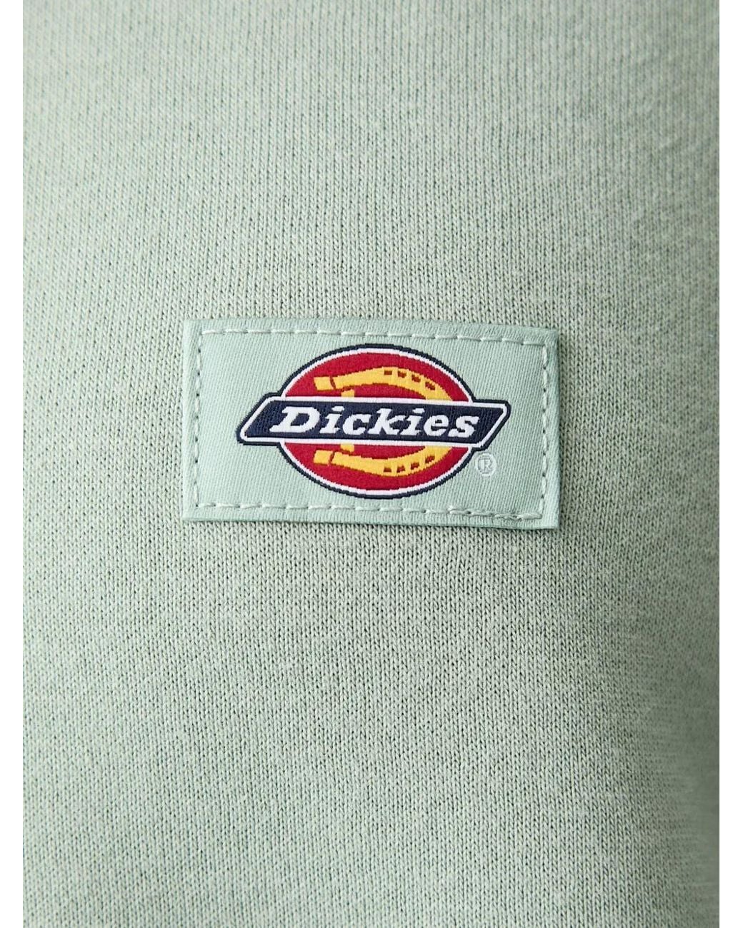 Dickies Green Logo-Patch Drawstring Hoodie