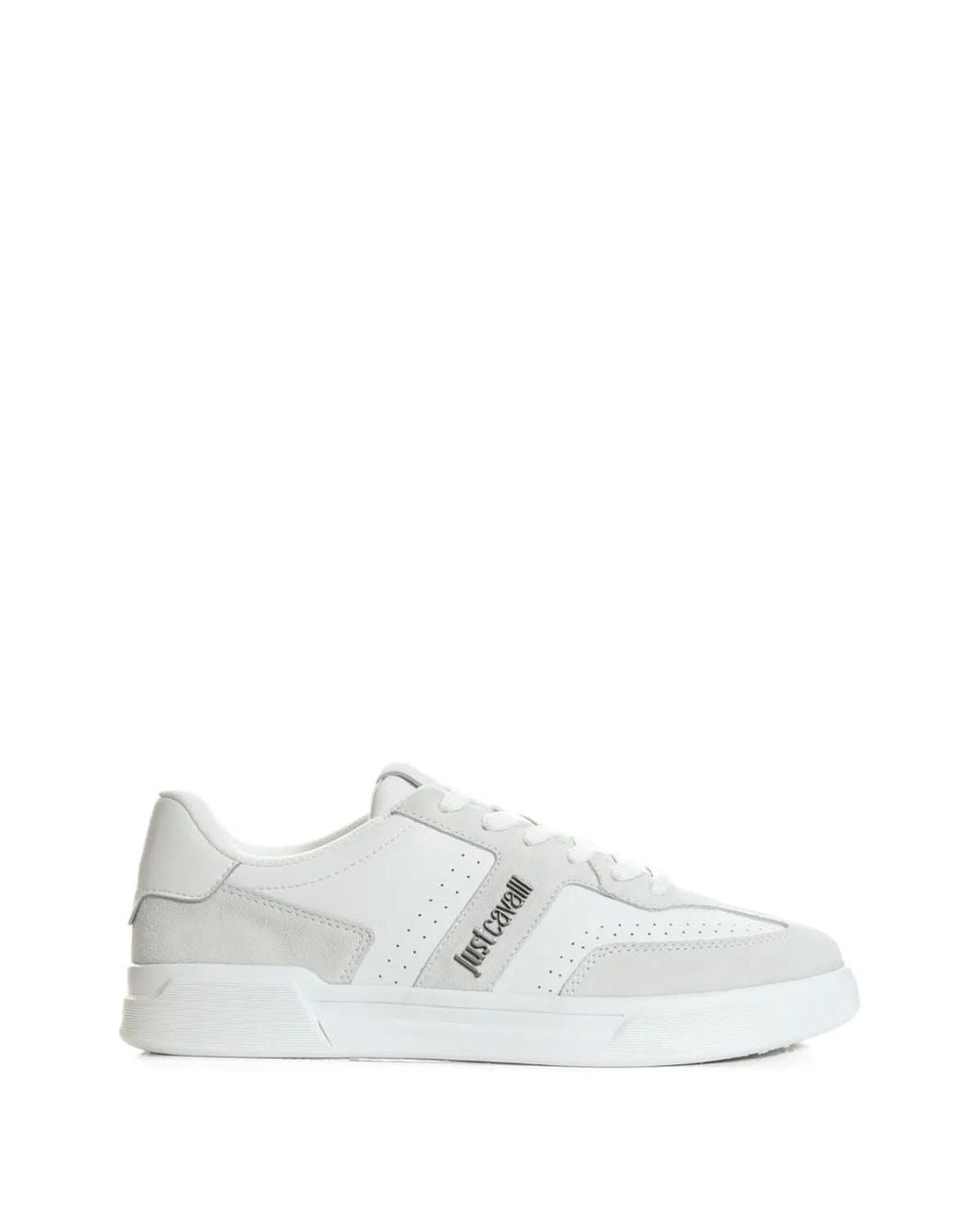 Just Cavalli White Perforated Sneakers for men