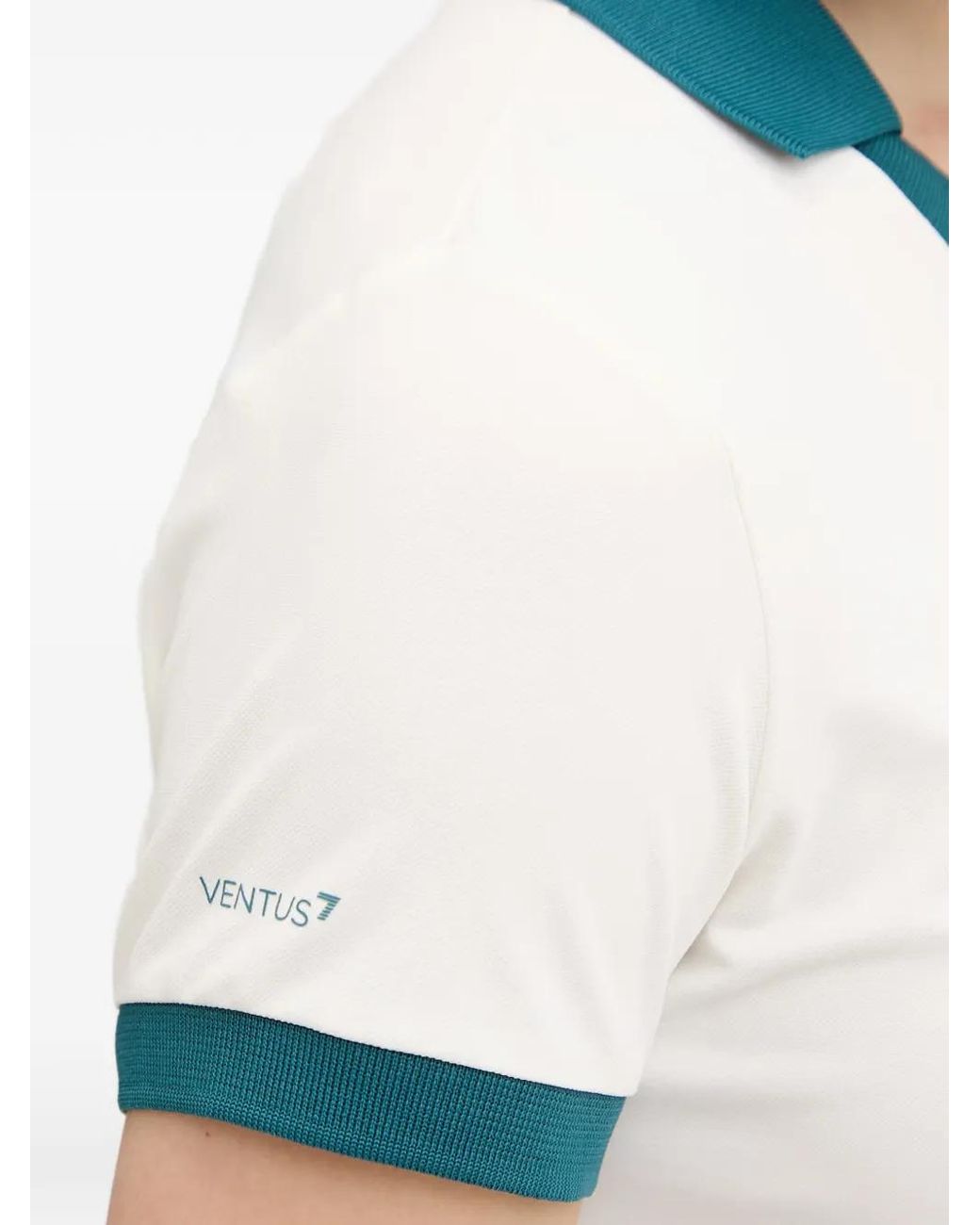 EA7 White Logo-Print T-Shirt