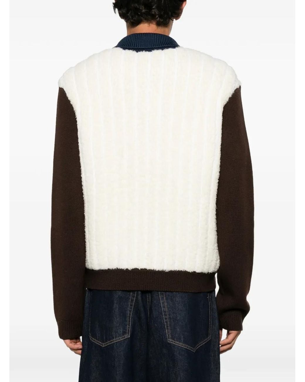 Casablanca White Café Culture Wool Fleece Track Jacket for men