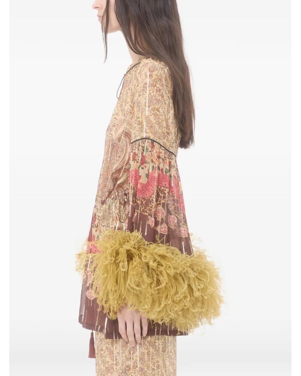 Valentino Garavani Natural Pekin Voyage Imaginaire Paisley Blouse