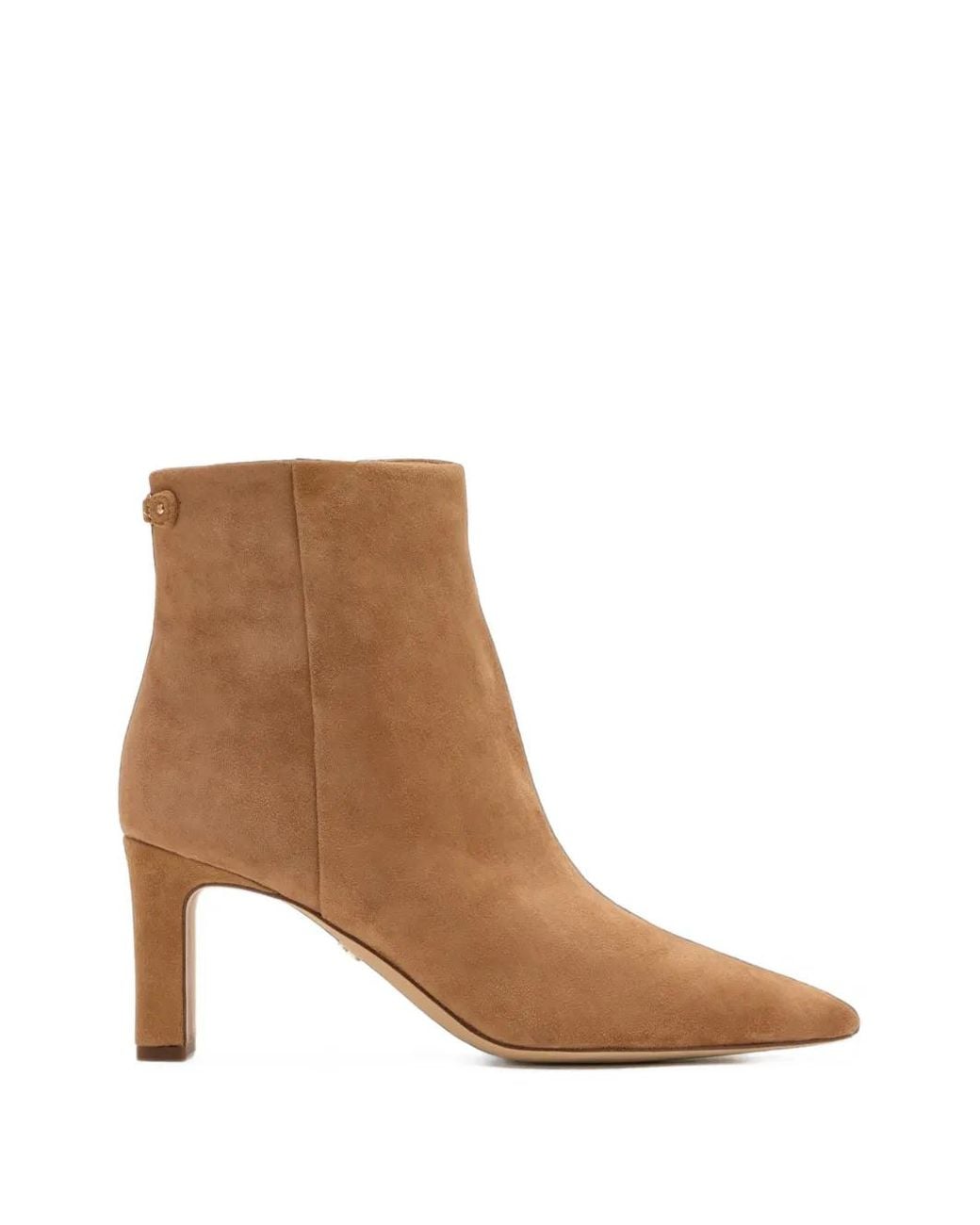 Sam Edelman Brown Suede Pointed-Toe Ankle Boots
