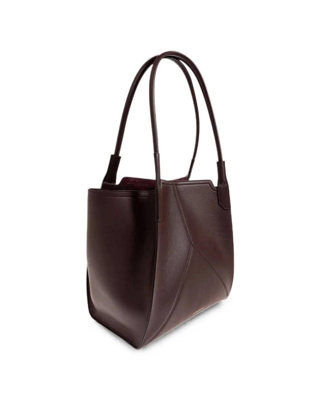 Victoria Beckham Brown Sac Cabas Vitoria À Logo Imprimé