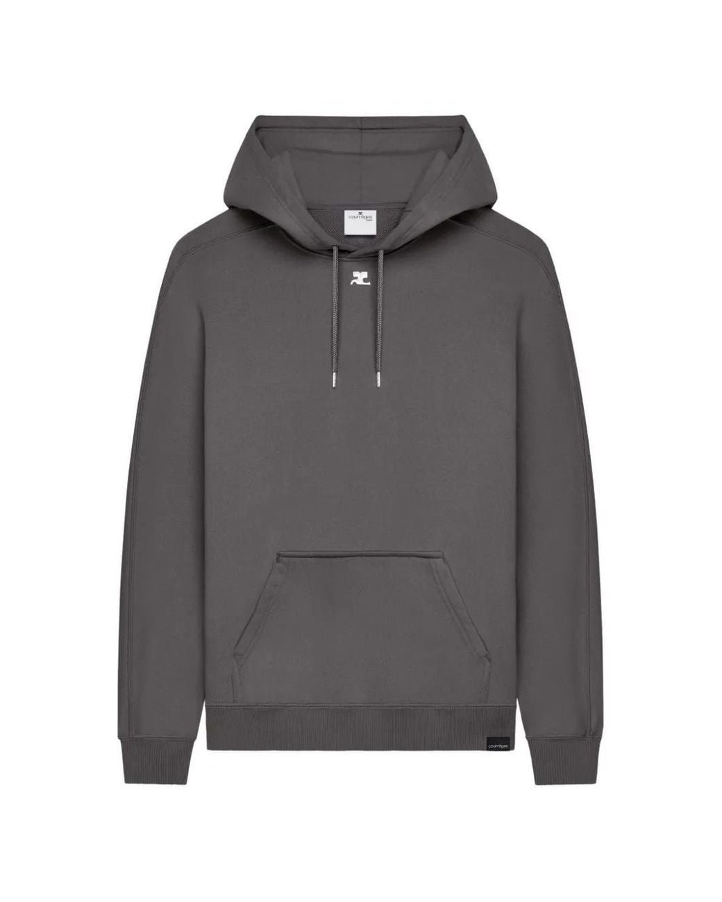 Courreges Gray Oversized Hoodie