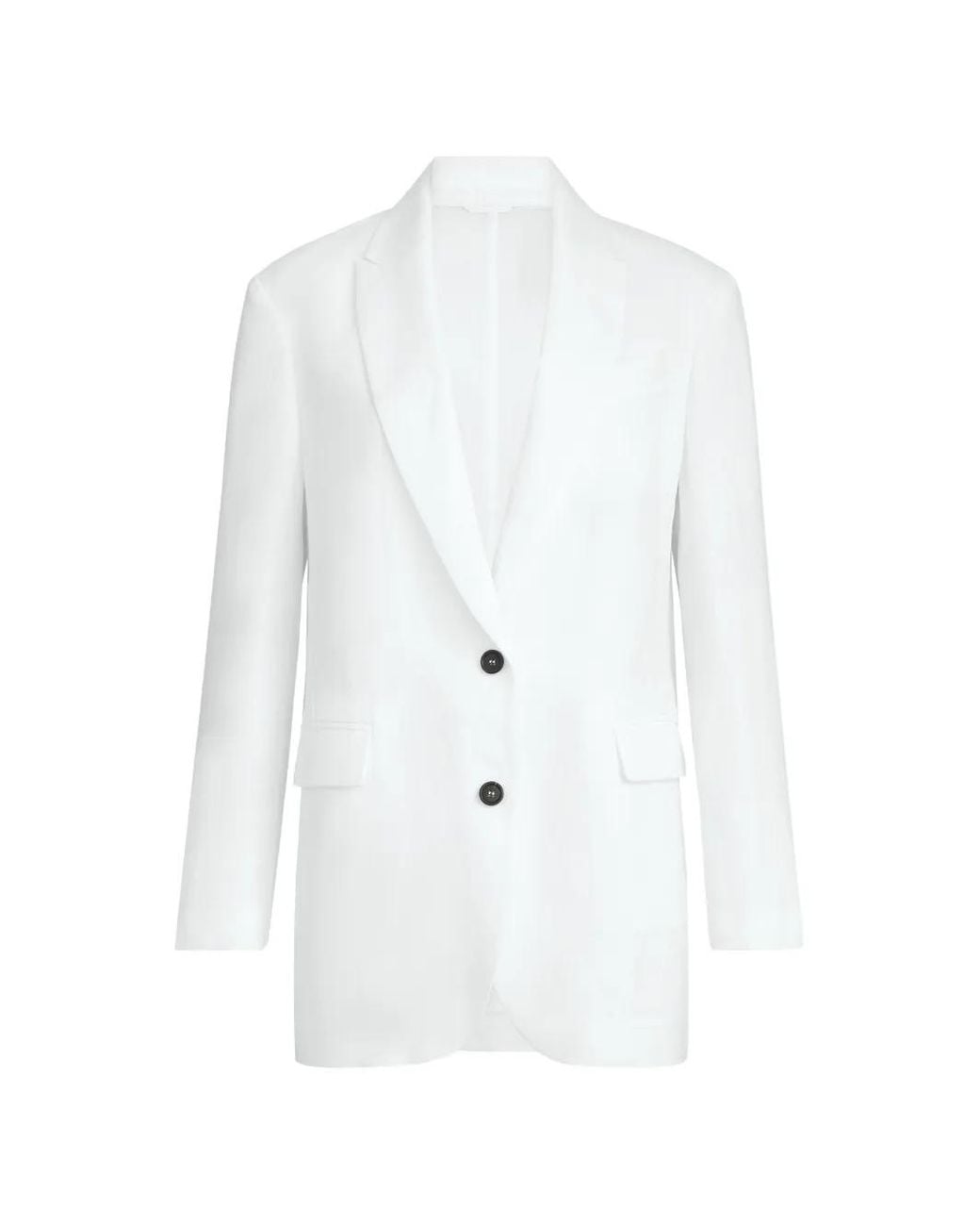 Brunello Cucinelli White Cotton Blazer