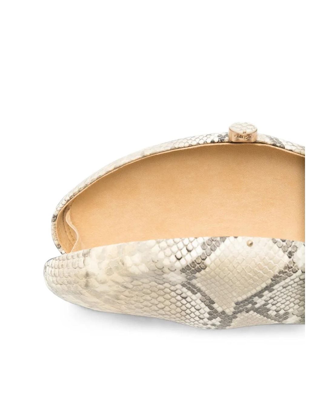 Cult Gaia Natural The Caldera Snake-Effect Clutch Bag