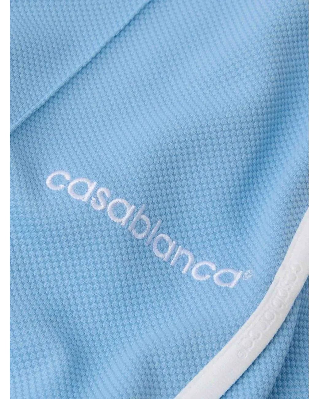Casablanca Blue Logo-Embroidered Side-Stripe Track Pants for men
