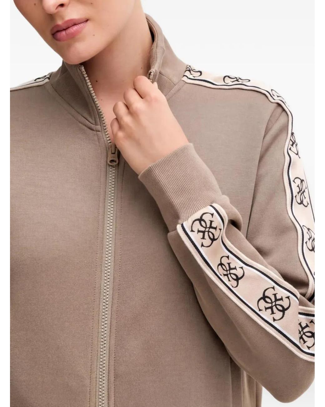 Guess Natural Side Logo Tape Sweatshirt
