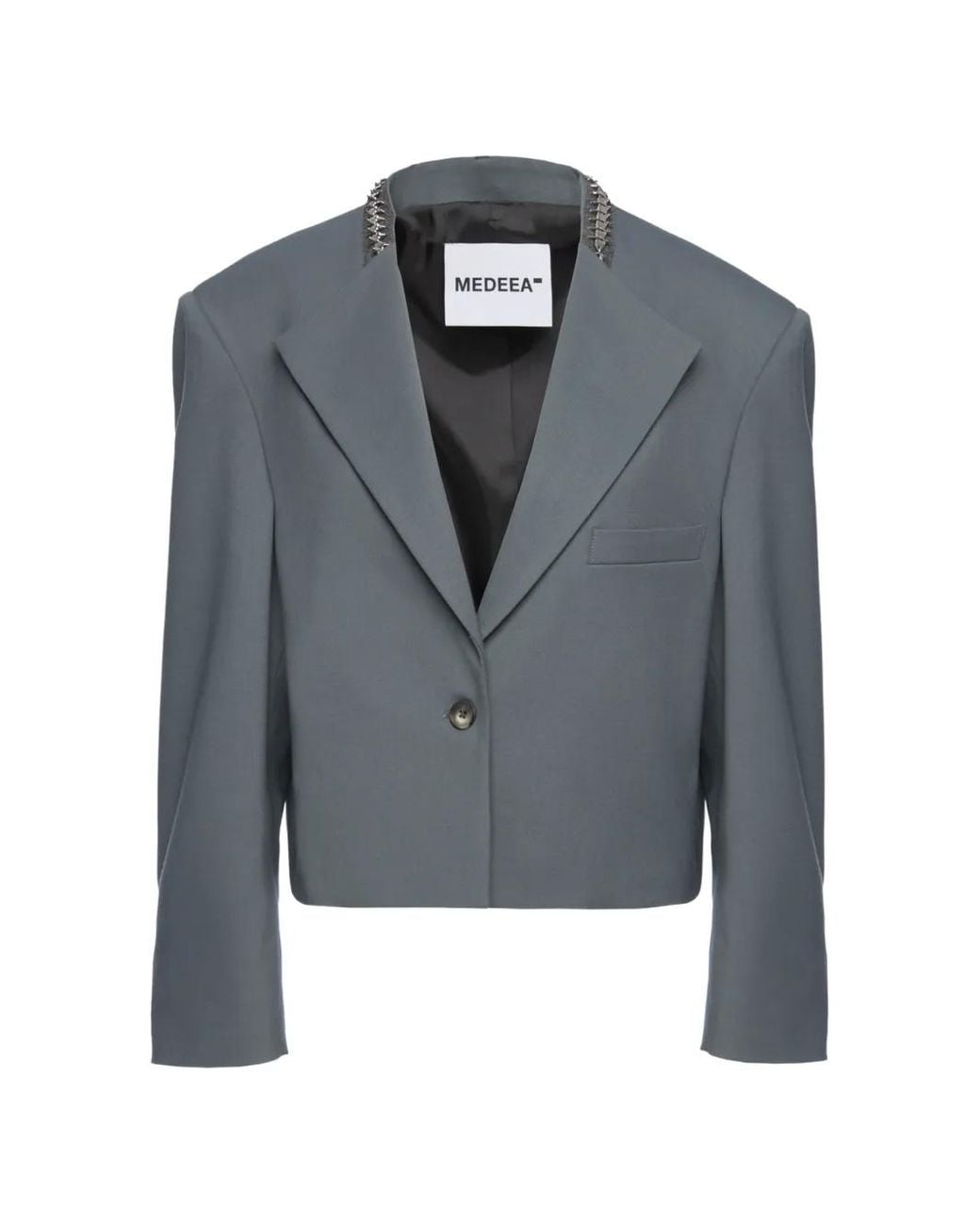 MEDEA Blue Cropped Blazer