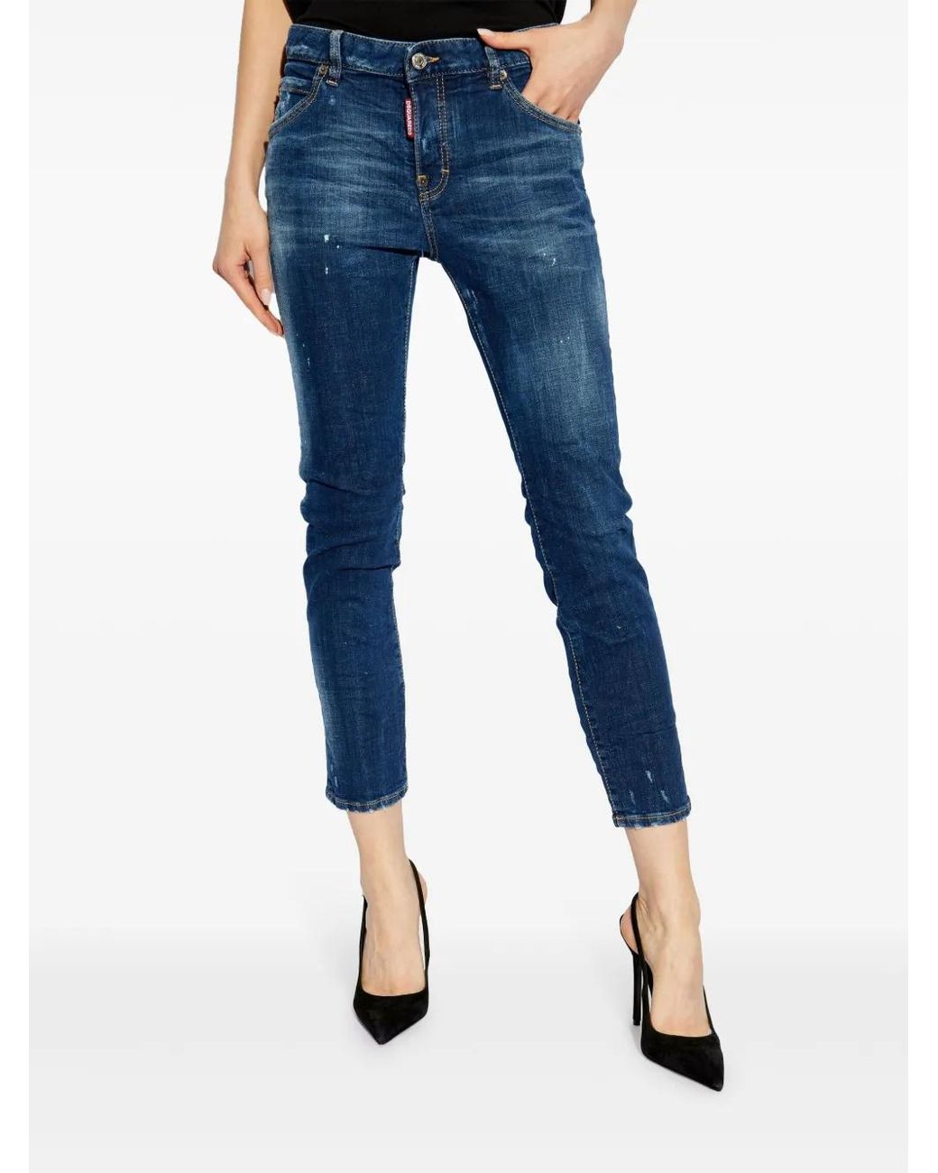 DSquared² Blue Cropped Jeans