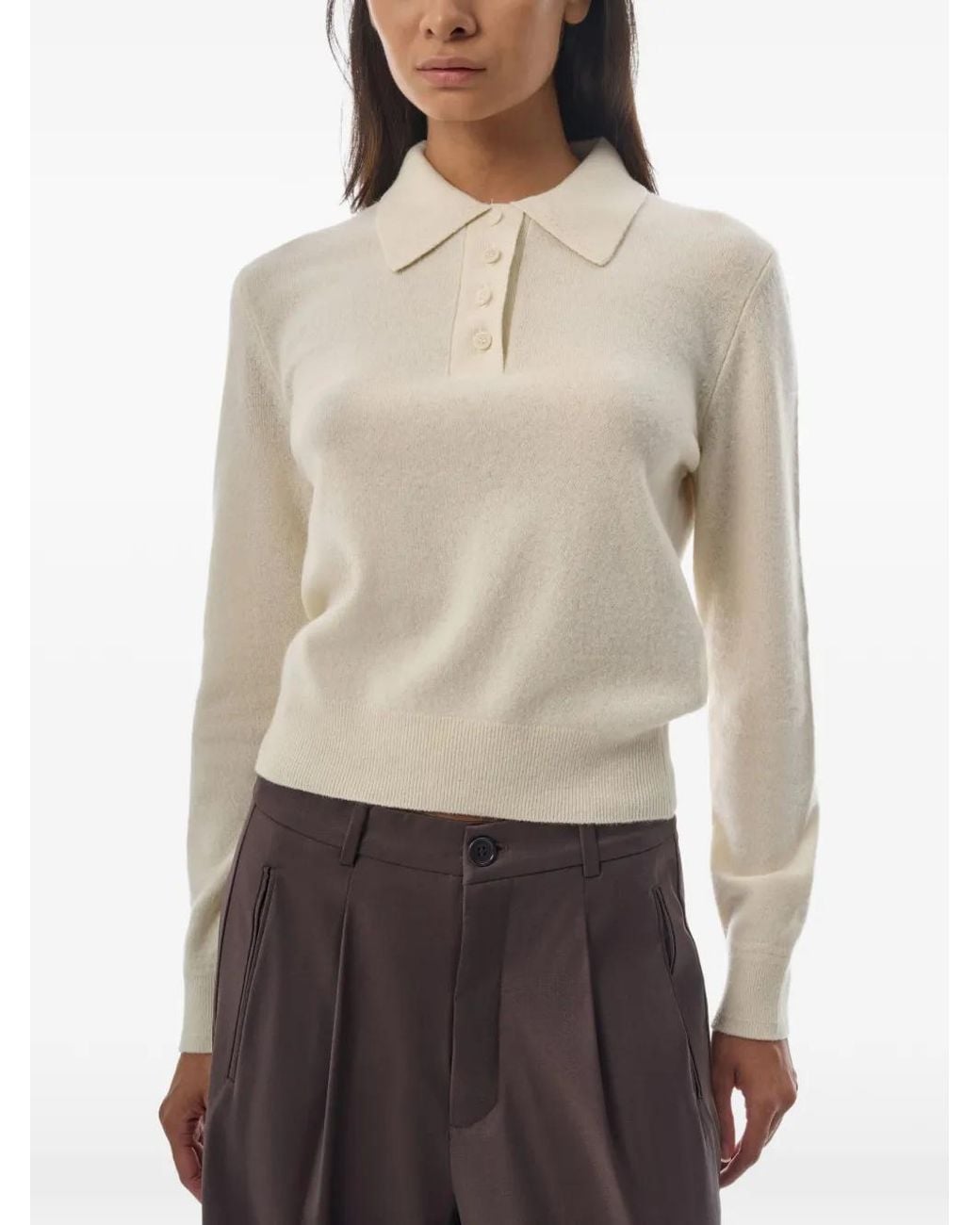 MEGUSTA White Pull Oversize À Col Polo