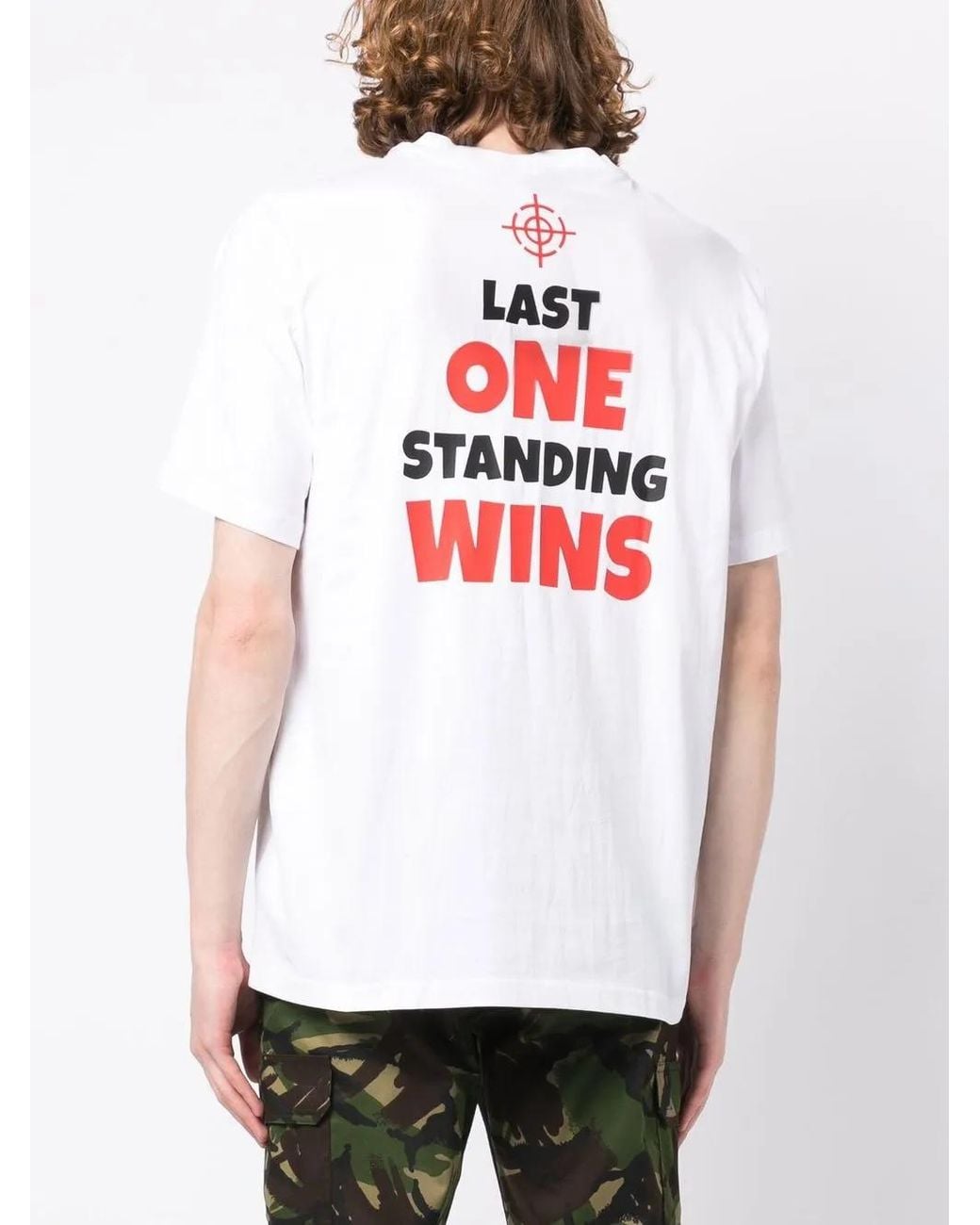 Mostly Heard Rarely Seen White Slogan-Print Cotton T-Shirt for men