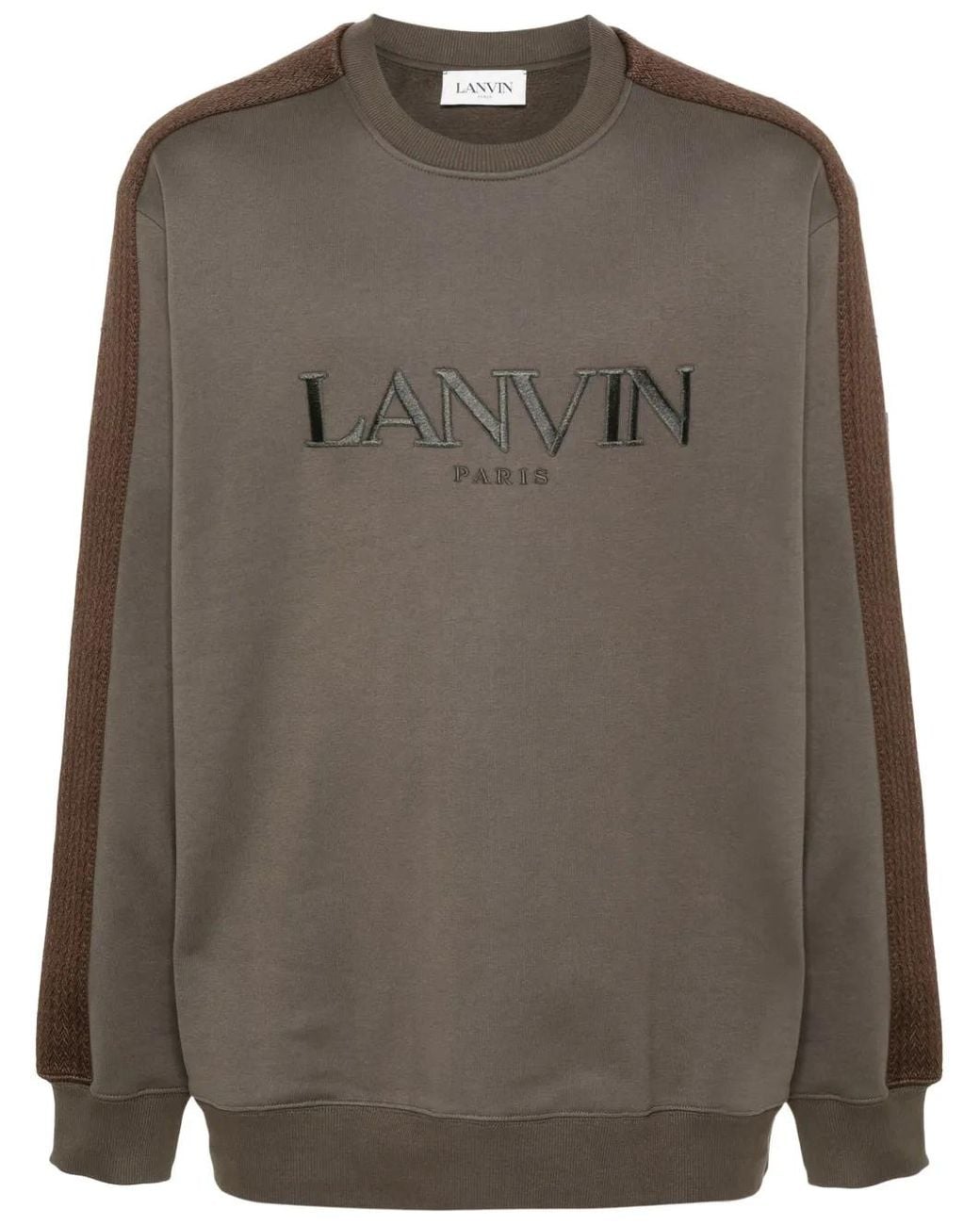Lanvin Brown Dark Cotton Jersey Sweatshirt for men