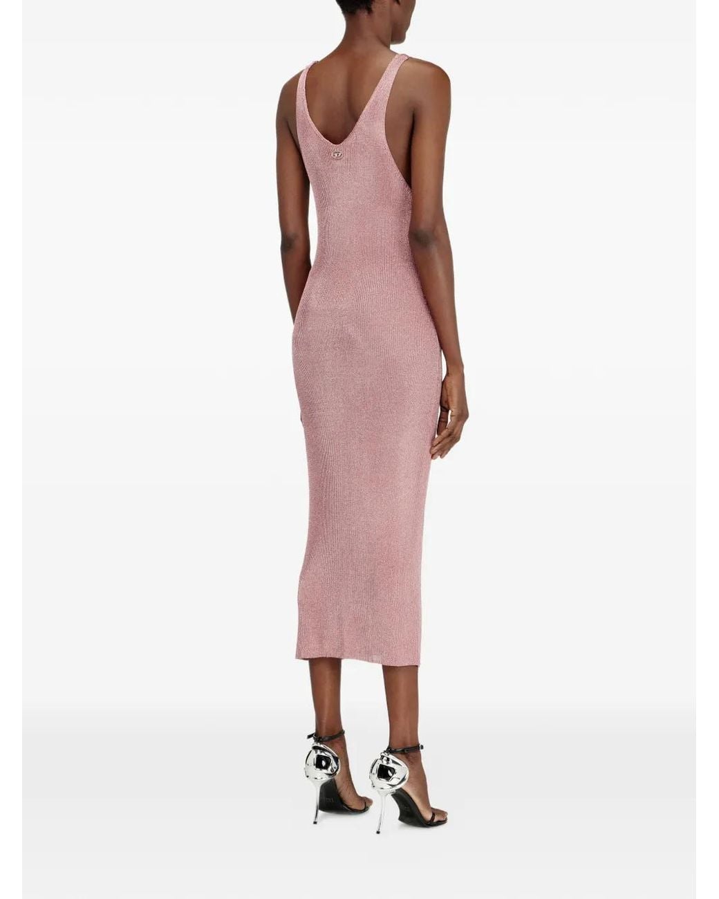 DIESEL Pink Midi M-Deloca Dress