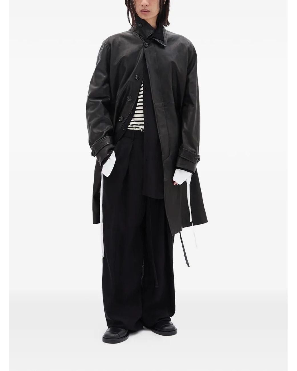 Ann Demeulemeester Black Wide Trousers for men