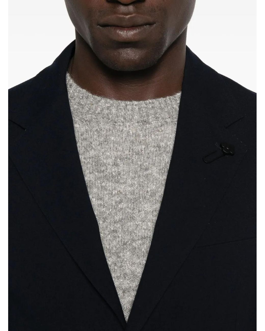 Lardini Black Two-Button Blazer for men