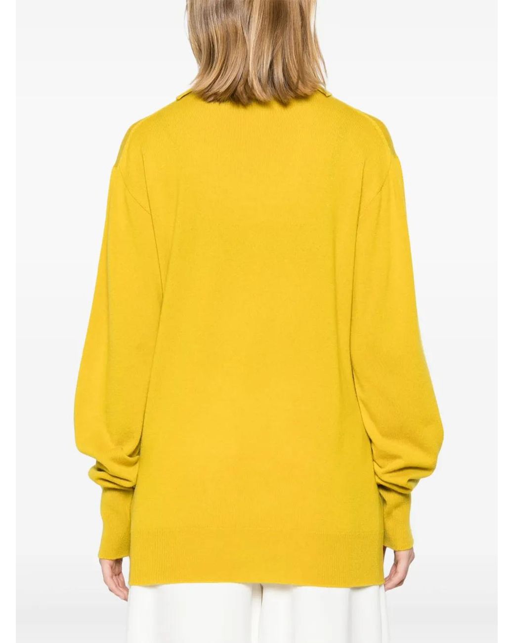 Jil Sander Yellow Knitted Cashmere Jumper