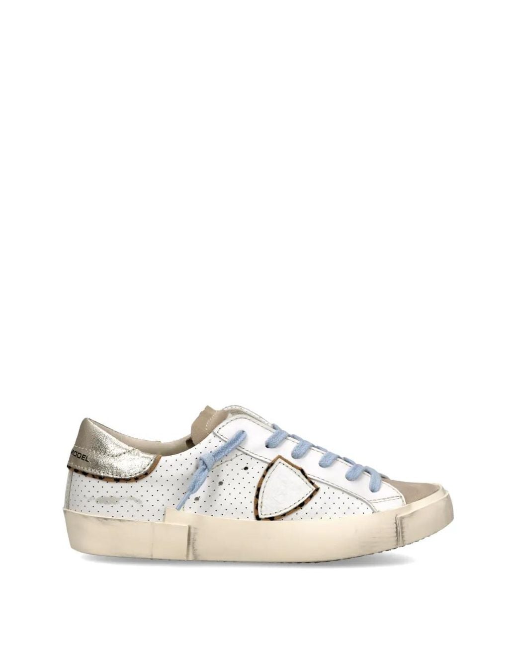 Philippe Model White Prsx Perforated Sneakers