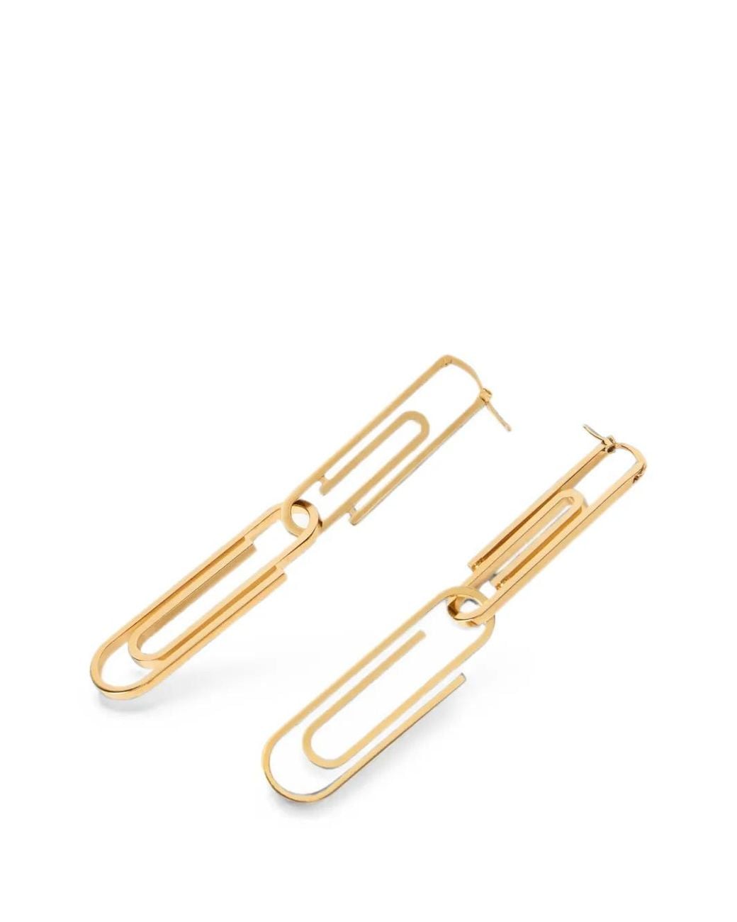 Off-White c/o Virgil Abloh Metallic Paperclip Drop Earrings