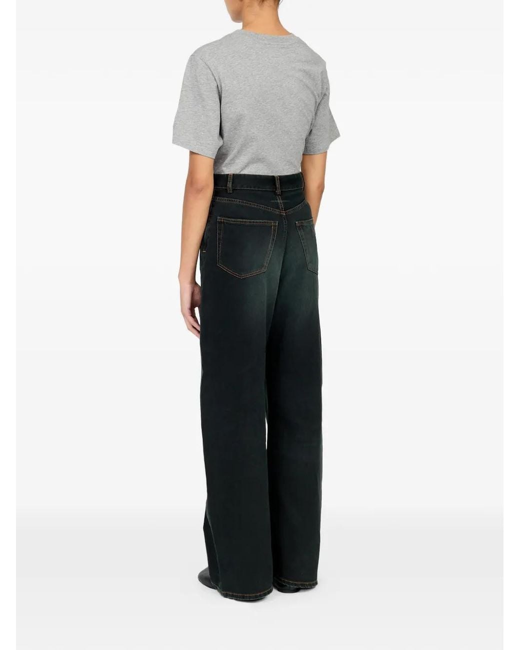 MM6 by Maison Margiela Black Wide-Leg Jeans