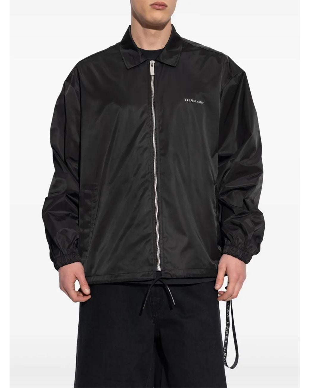 44 Label Group Black Tour Coach Jacket for men
