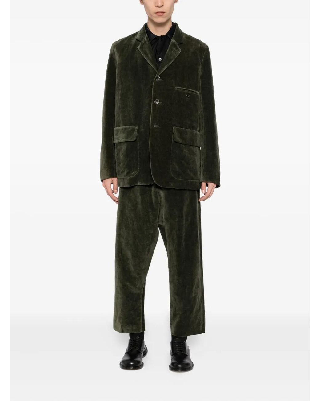 Uma Wang Black Velvet Blazer for men