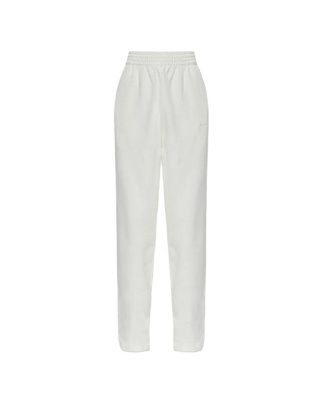 The Mannei White Logo-Embroidered Elasticated-Waist Track Pants