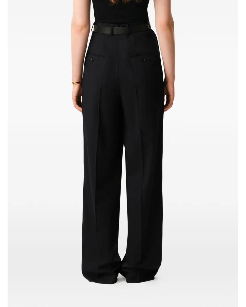 AMI Black Ami High Waist Wide Trousers