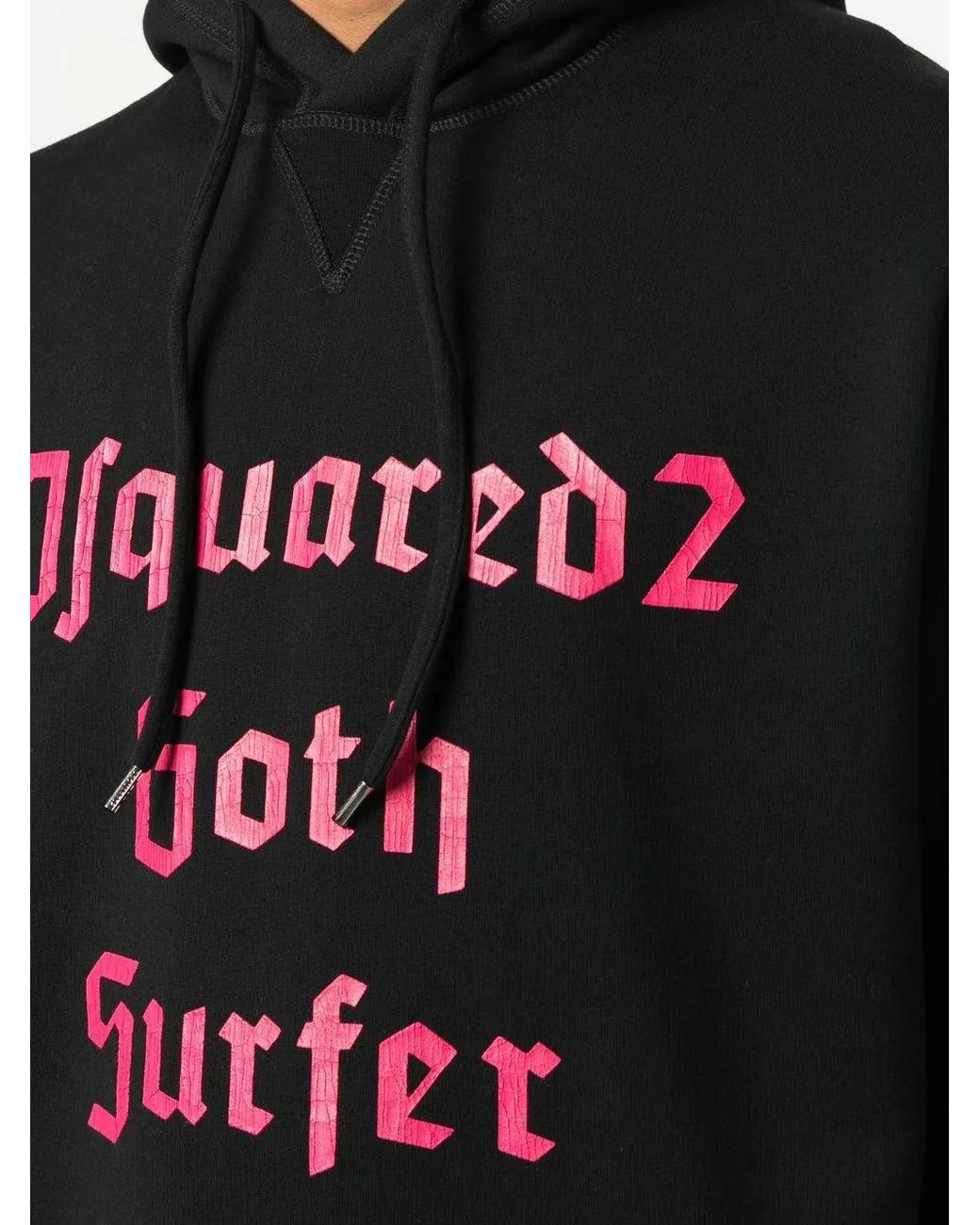 Sudadera Con Capucha Y Eslogan DSquared² de hombre de color Black