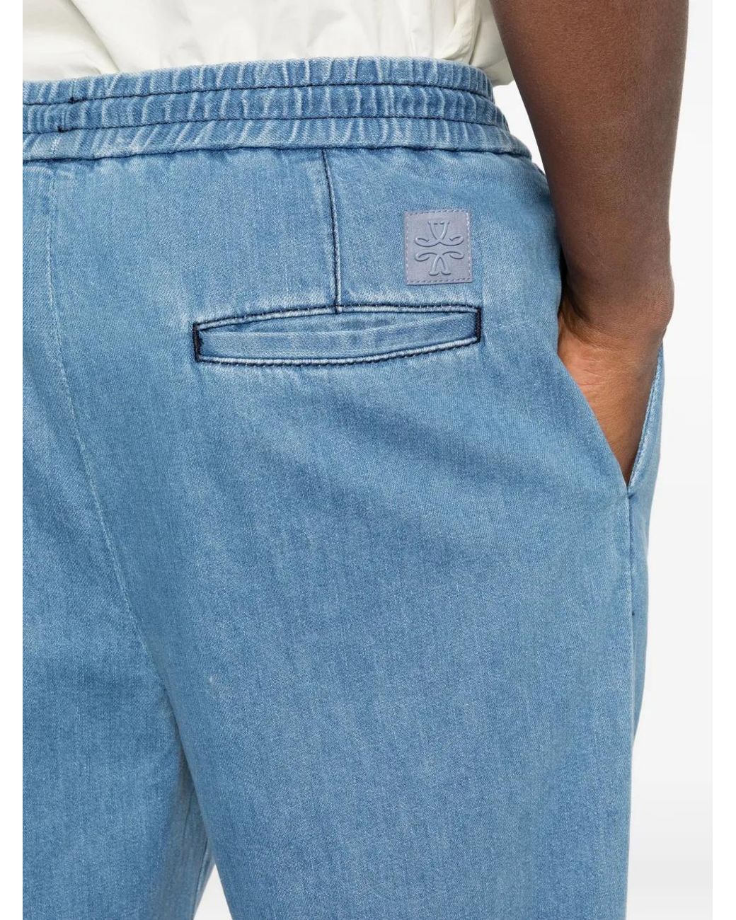 Jacob Cohen Blue Drawstring Pleated Trousers for men
