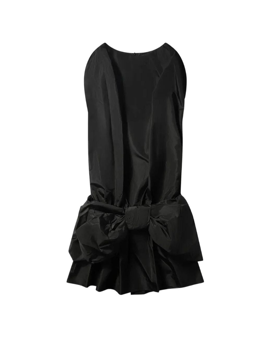 Simone Rocha Black Bow-Hem Mini Dress