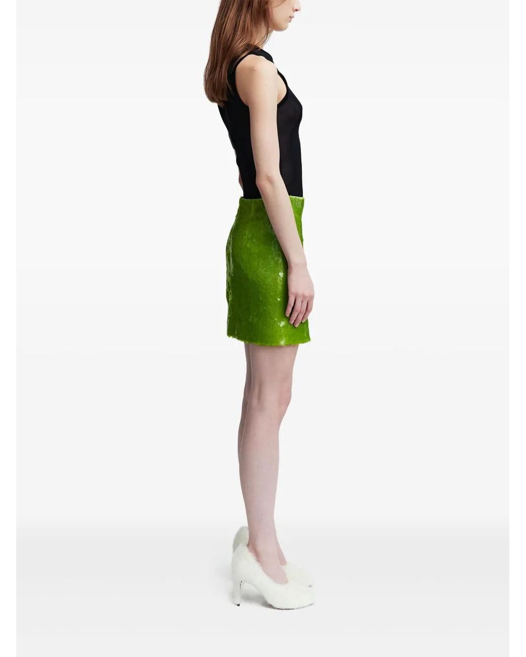 16Arlington Green Este Sequin-Design Mini Skirt