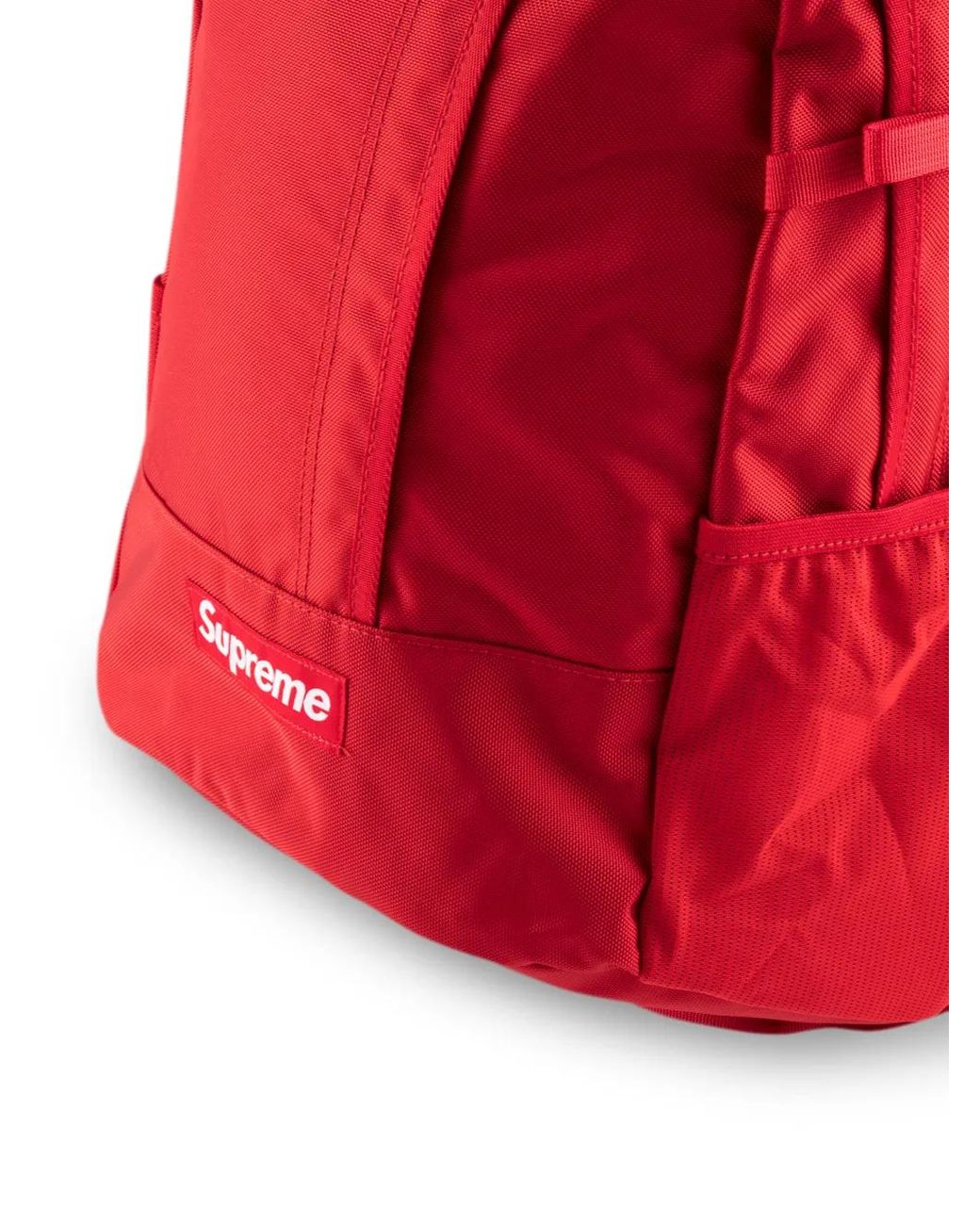 Supreme Red Logo Patch Backpack for men