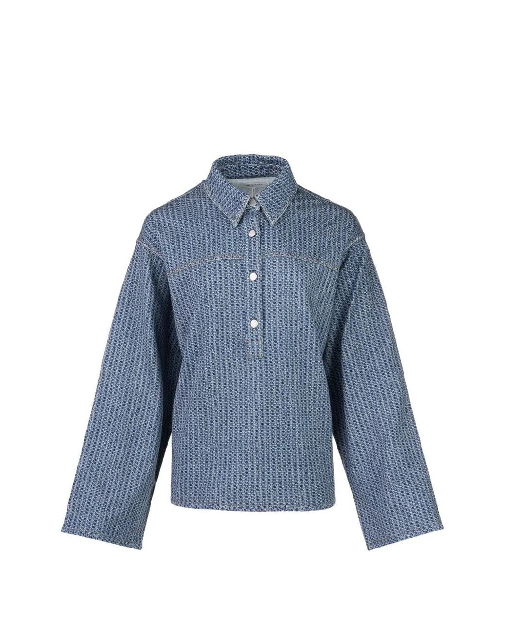 Rag & Bone Blue Chemise Miramar Terry