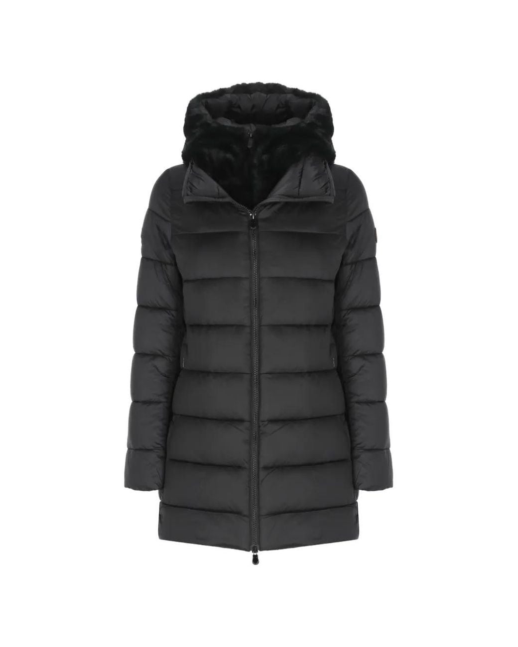 Save The Duck Black Reversible Hooded Padded Jacket