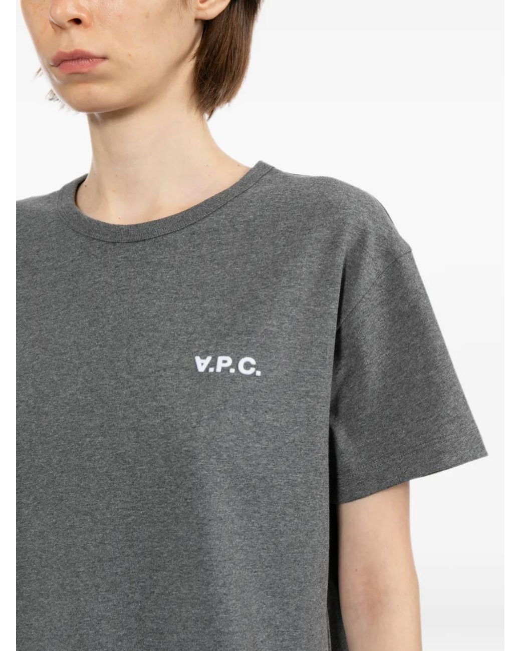 A.P.C. Gray T-Shirt À Logo Imprimé