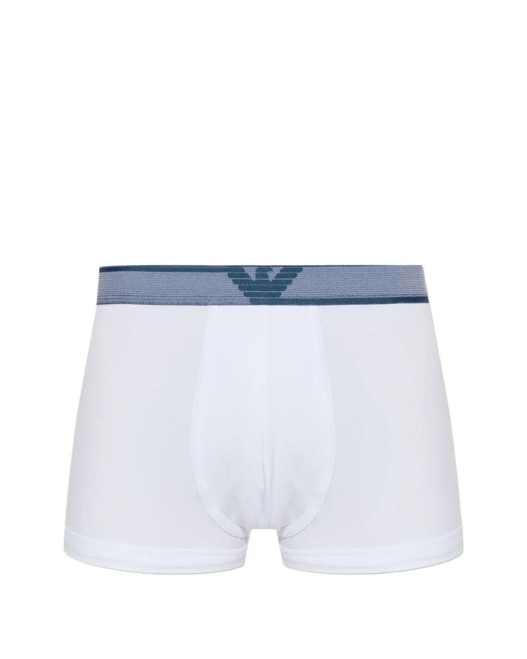Emporio Armani Blue Logo-Waistband Boxer Shorts for men