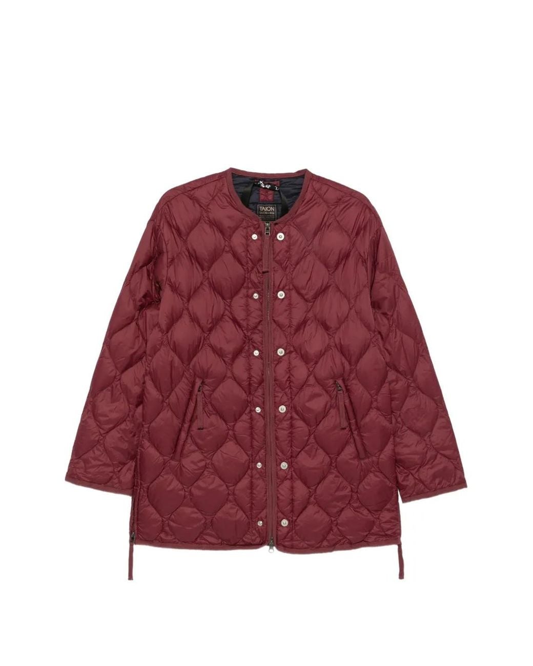 Taion Red Quilted Zip-Up Jacket