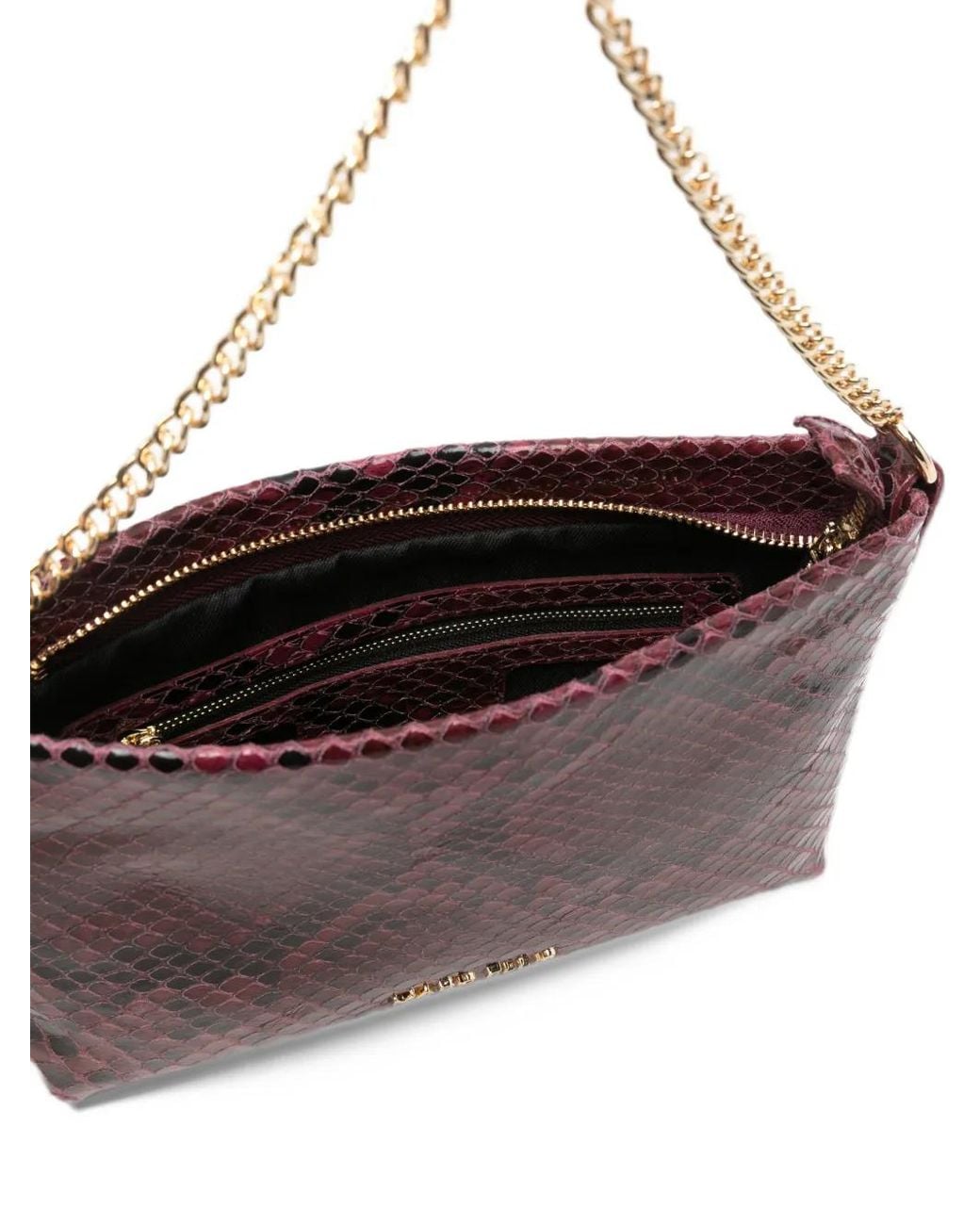 Marc Ellis Purple Ester Snakeskin-Effect Shoulder Bag