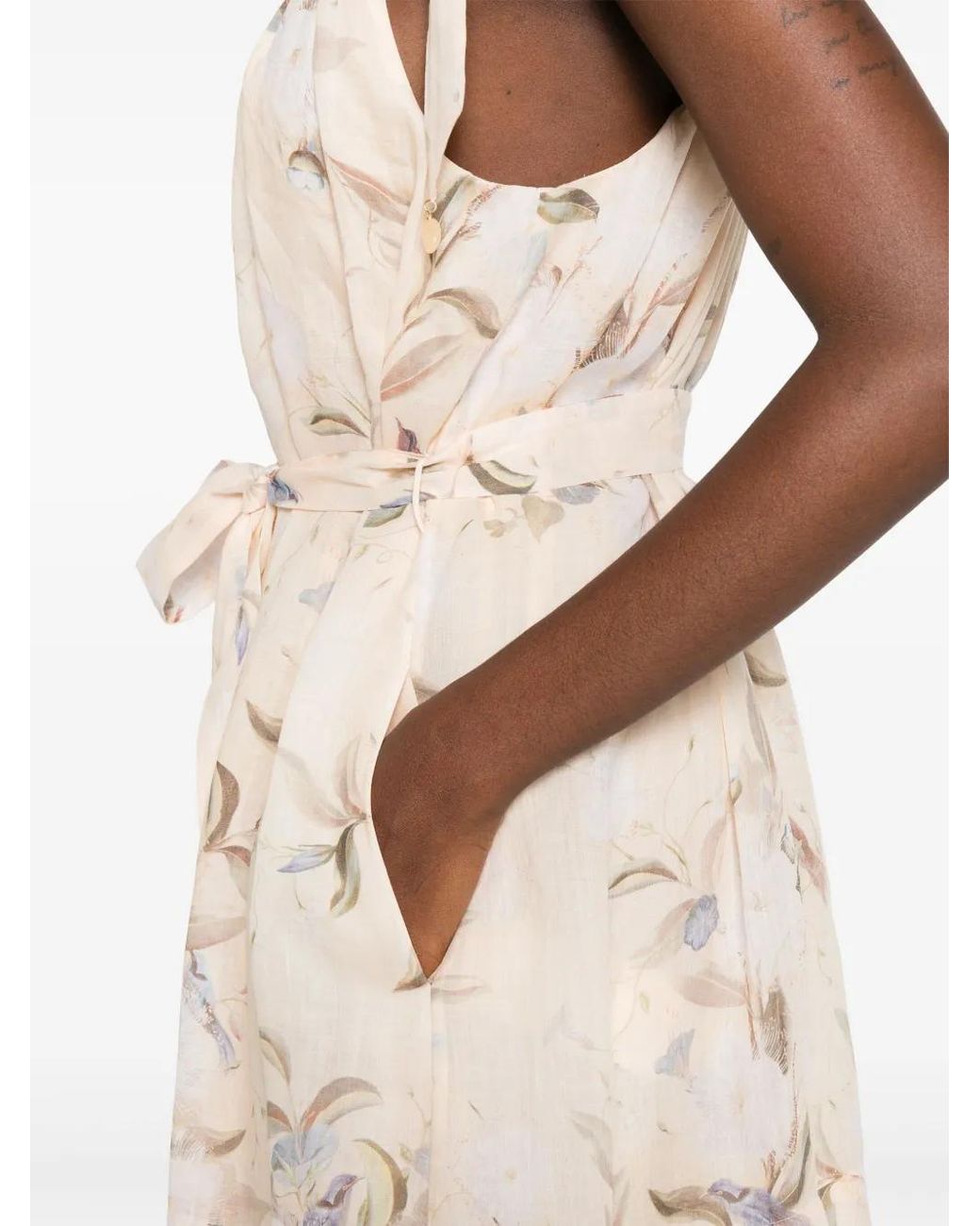 Zimmermann Cascadian Lace Midi Dress in White | Lyst