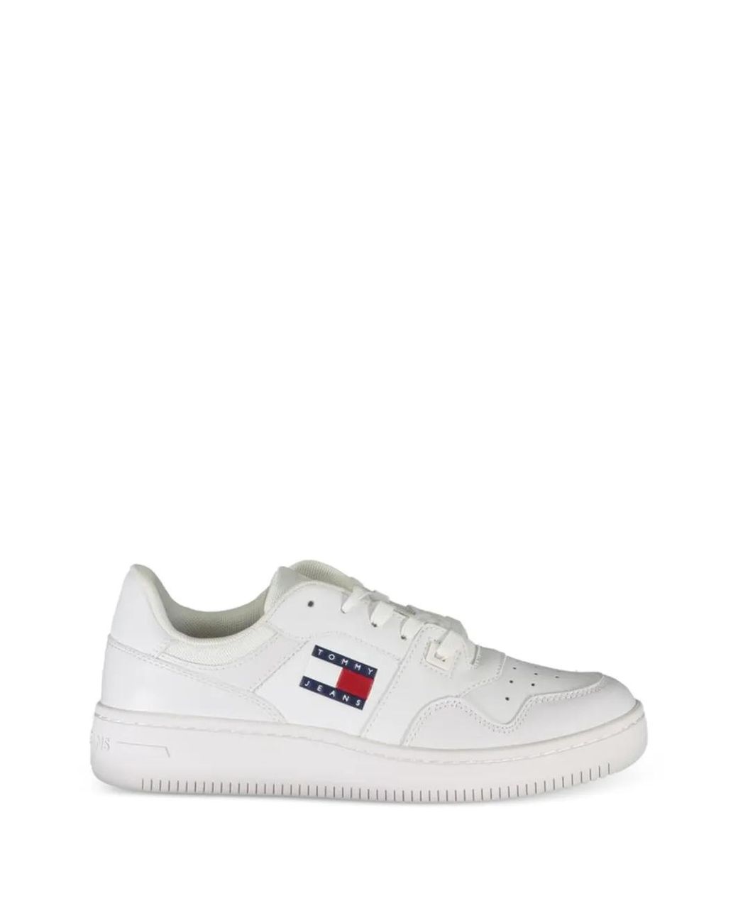 Tommy Hilfiger White Perforated Sneakers