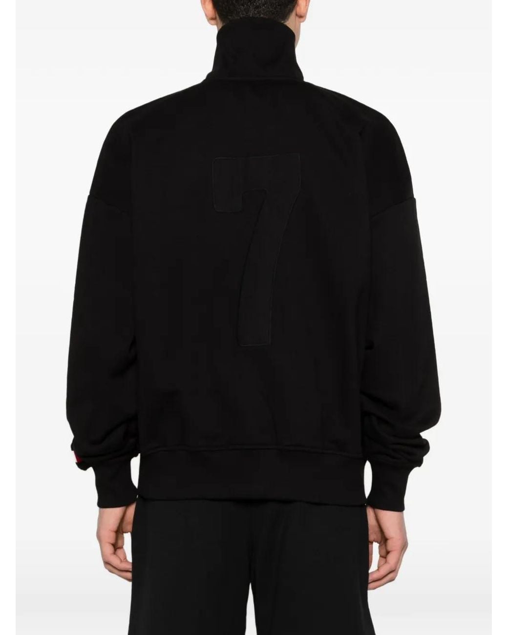 RETERNITY Black L'Atelier De La Rue Zip-Up Sweatshirt for men