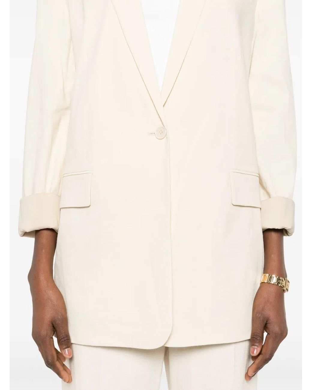 Theory Natural Shawl-Lapels Single-Breasted Blazer